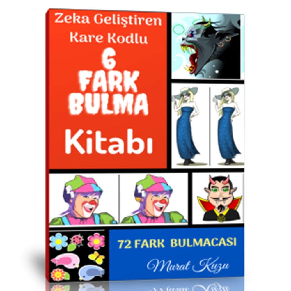 Zeka Geliştiren Fark Bulma Kitabı (72 Fark Bulmacası)
