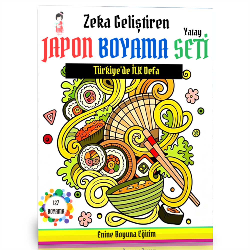 Zeka Geliştiren Japon Yatay Boyama Seti (Kutulu) 127 Seçilmiş Boyama Sayfası  Kolaydan Başlayarak Zora 127 Seçilmiş Boyama Sayfaları Her Boyama Sayfasının arka tarafı boş bırakılmıştır.  Yaptığınız boyamaları tablo olarak kullanabileceksiniz. Boyama Sayfa