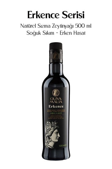 Erkence Serisi Natürel Sızma Zeytinyağı 500 ml - Soğuk Sıkım - Erken Hasat