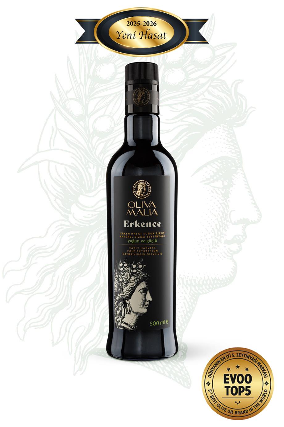 Erkence Series Natural Extra Virgin Olive Oil 500 ml - Cold Press - Early Harvest