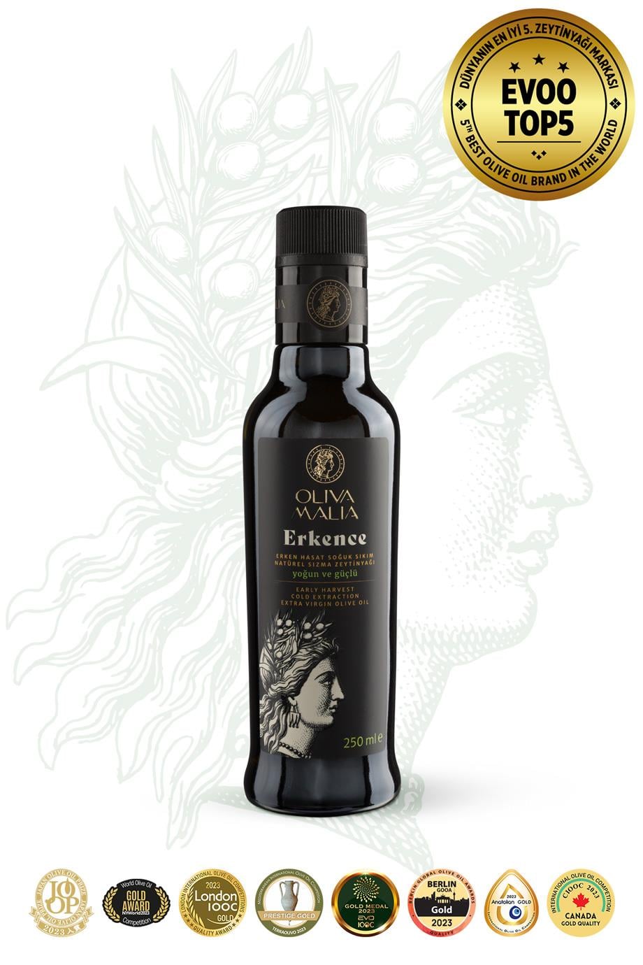 Erkence Series Natural Extra Virgin Olive Oil 250 ml - Cold Press - Early Harvest