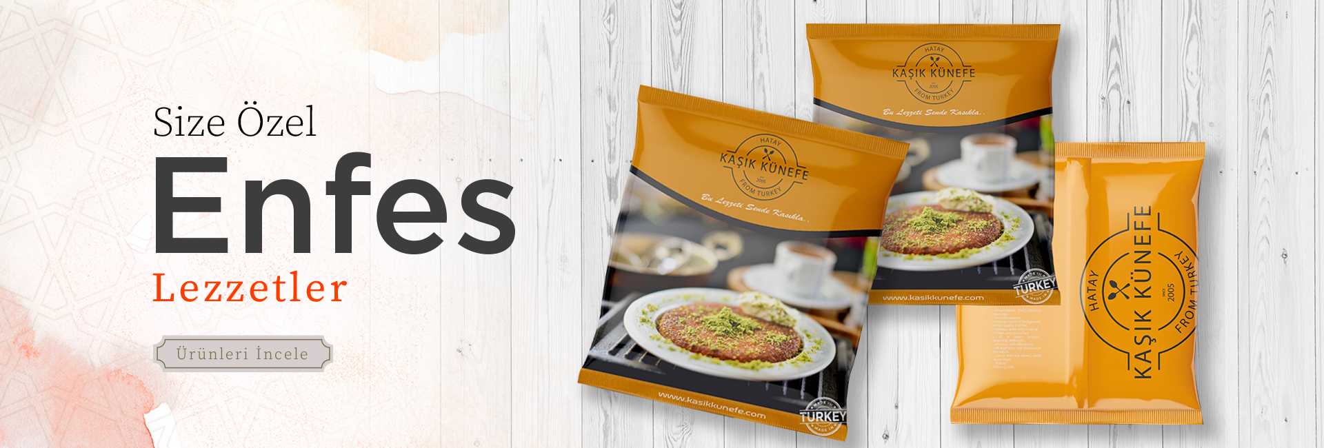 Enfes dondurulmuş künefe lezzetleri