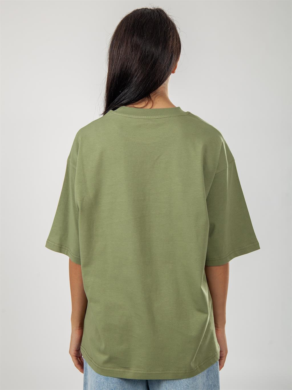 Basic Oversize Tişört - Askeri YeşilM-GUN-OTS-AYESIL-L-BASIC