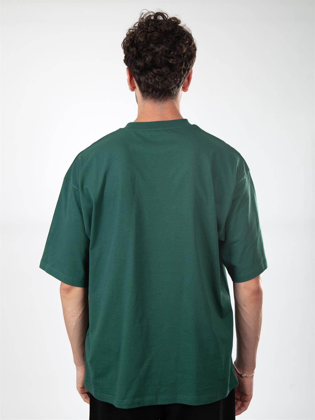 Basic Oversize Tişört - YeşilM-GUN-OTS-YESIL-L-BASIC