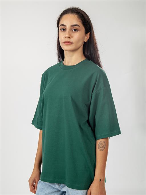 Basic Oversize Tişört - YeşilM-GUN-OTS-YESIL-L-BASIC