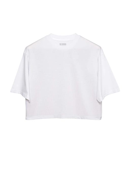 Basic V Yaka T-Shirt Kadın - BeyazM-GUN-CRT-BEYAZ