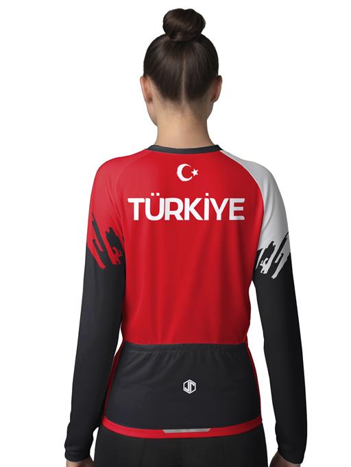 Kırmızı Türkiye Rahat Kesim Bisiklet FormasıM-BIS-UREG-S-KIRTUR