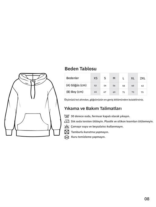 Siyah Oversize Hoodie (Skull)M-OKS-SIYAH-L-1242