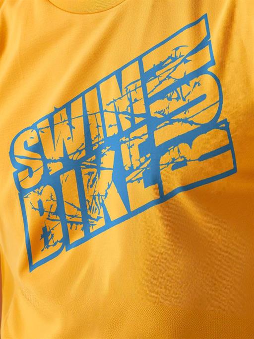 Swim Bike Run Baskılı Sarı TişörtM-GUN-TS-SARI-L-1228