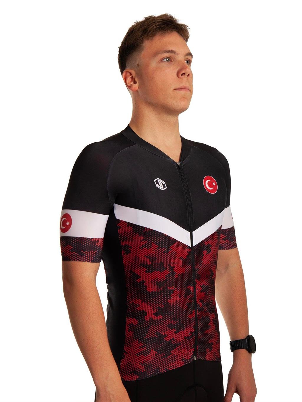 Türkiye Koyu Kamuflaj Racing Fit Bisiklet FormasıFIR-BF-2023-M4-L