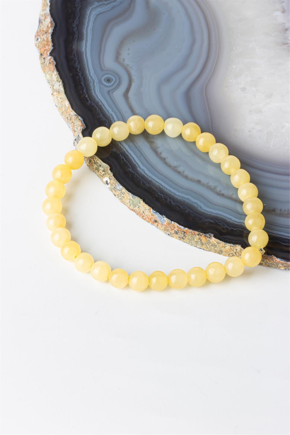 Kalsit Küre Kesim 6 mm Bileklik