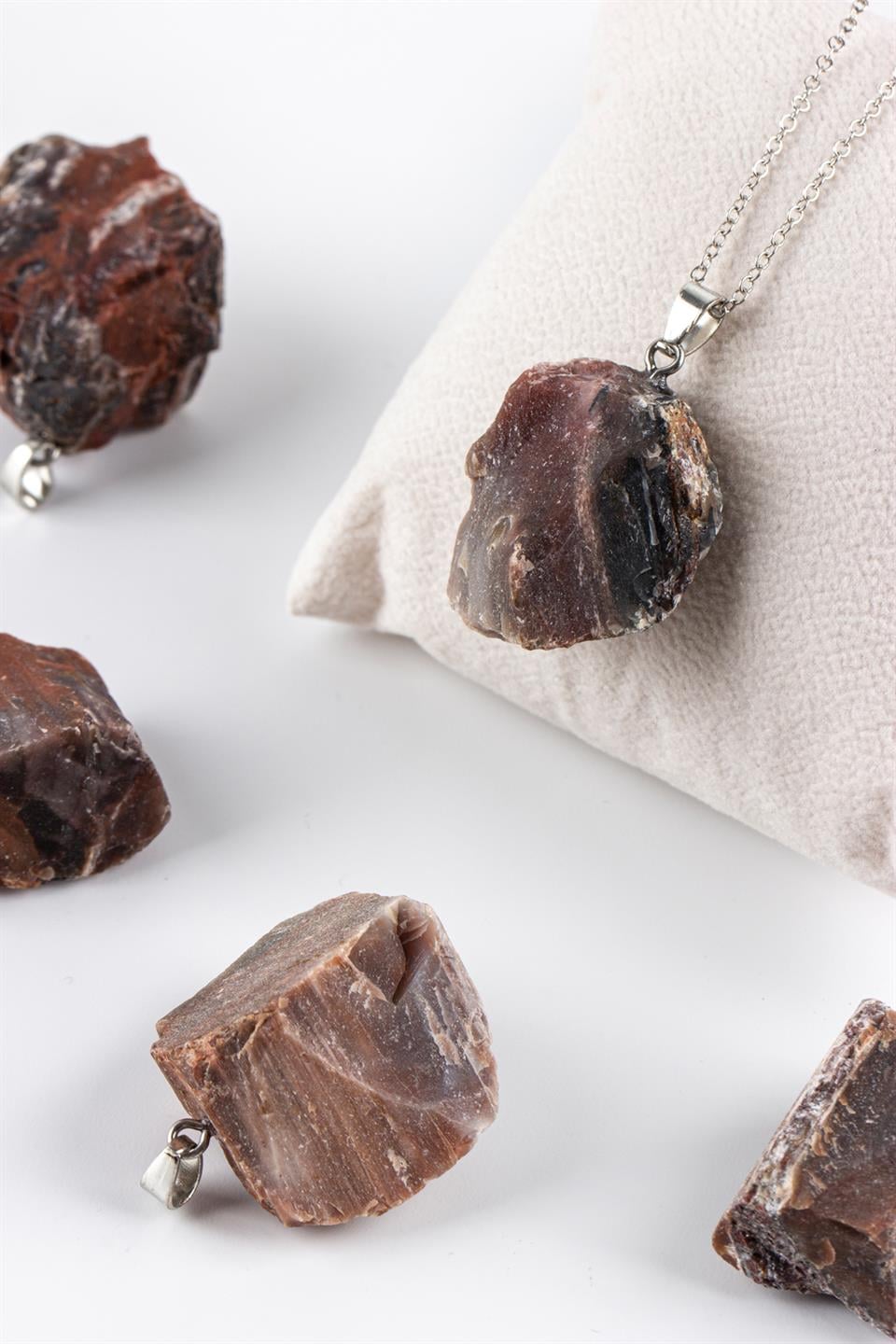 Oniks Ham Parça Kolye Ucu