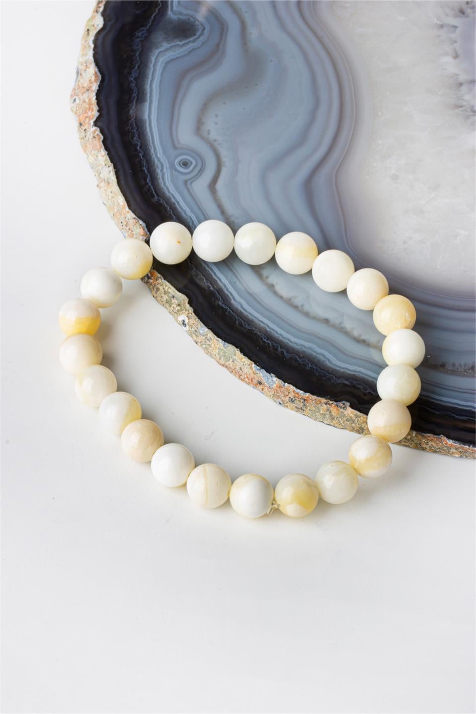 Sedef Küre Kesim 8 mm Bileklik