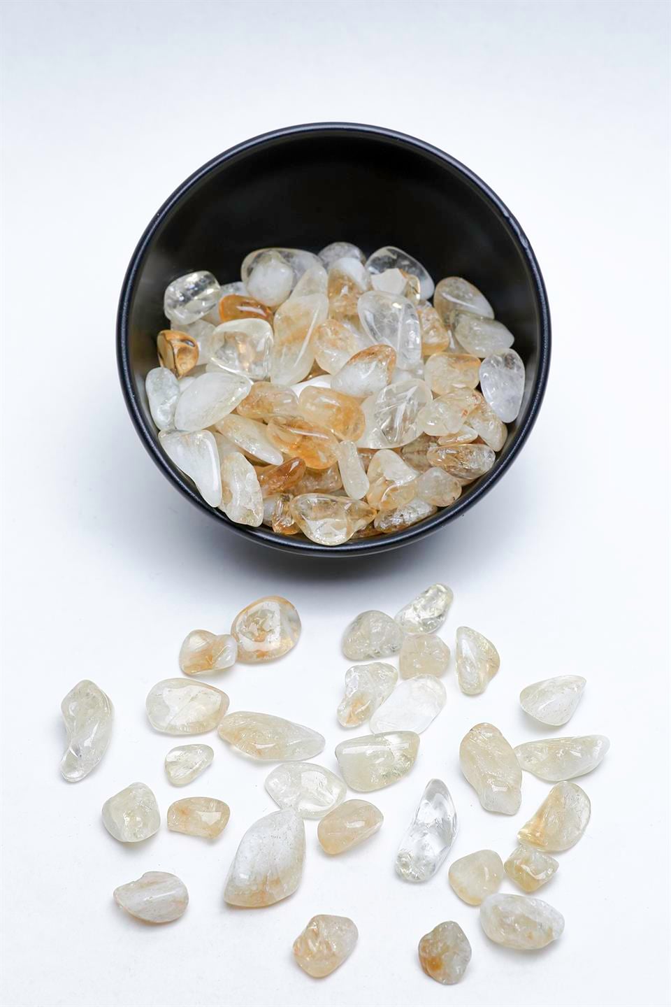 Sitrin Mini Boy Doğal Tamburlanmış Tımbıl Taş