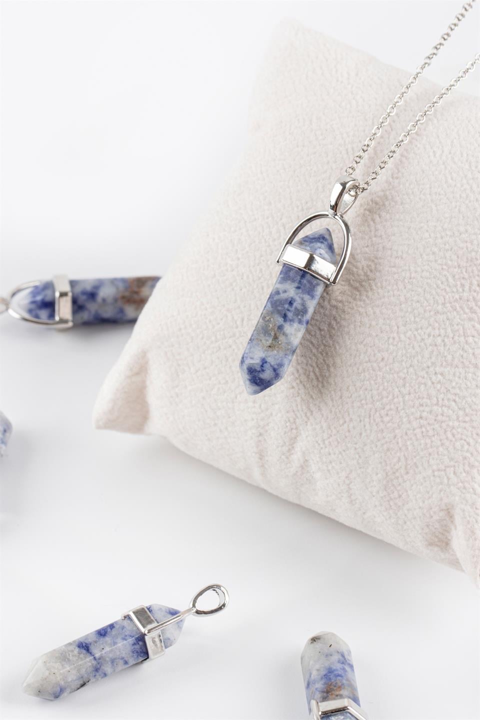 Sodalit Çivi Model Kolye Ucu