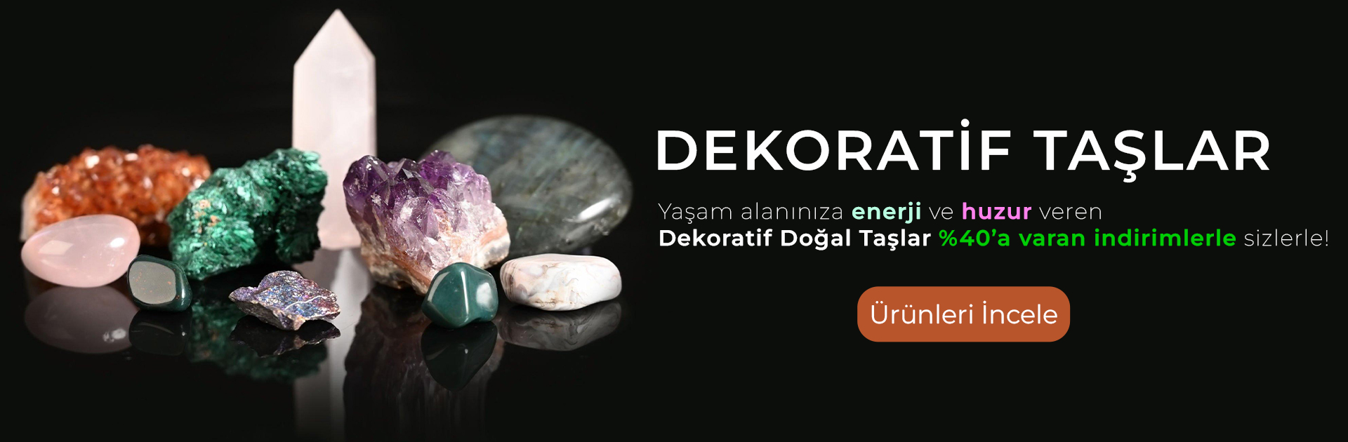 Zümrüt Doğal Taş - Dekoratif Taşlar