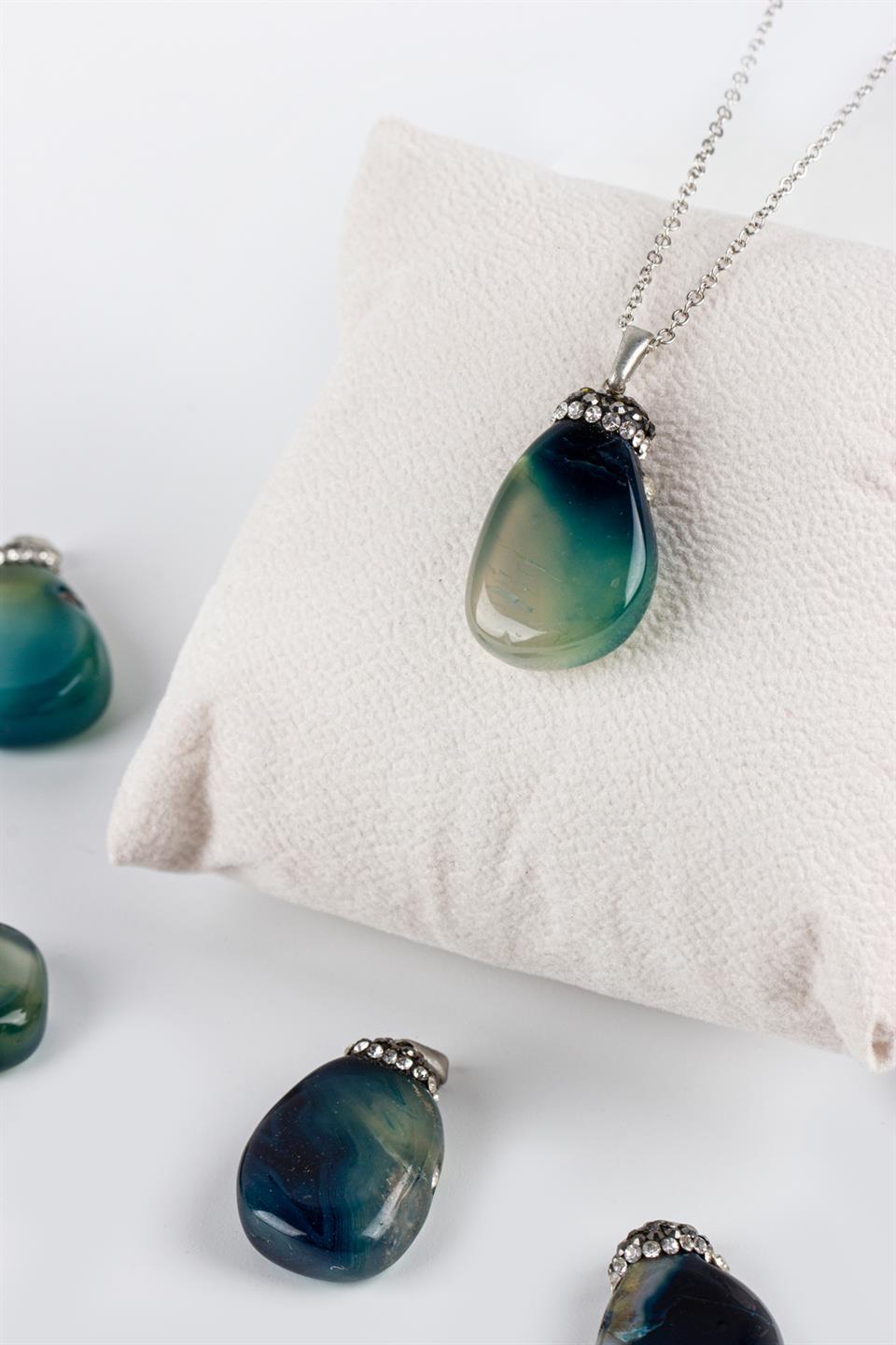 Akik Zirkon Model Kolye Ucu