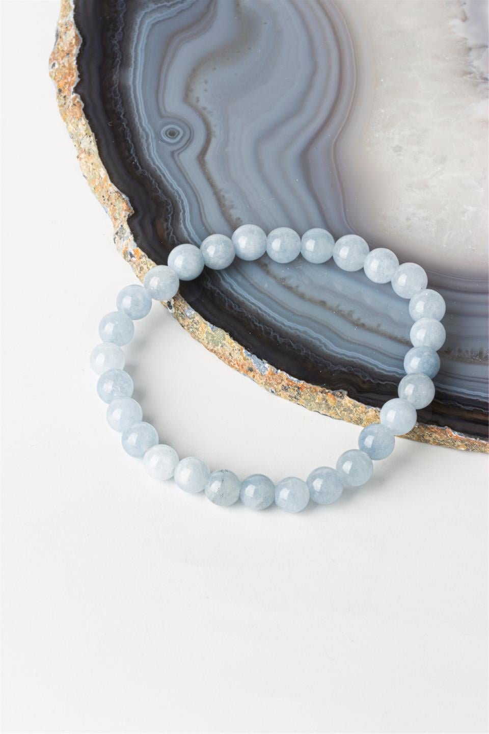 Blue Stone Küre Kesim 6 mm Bileklik