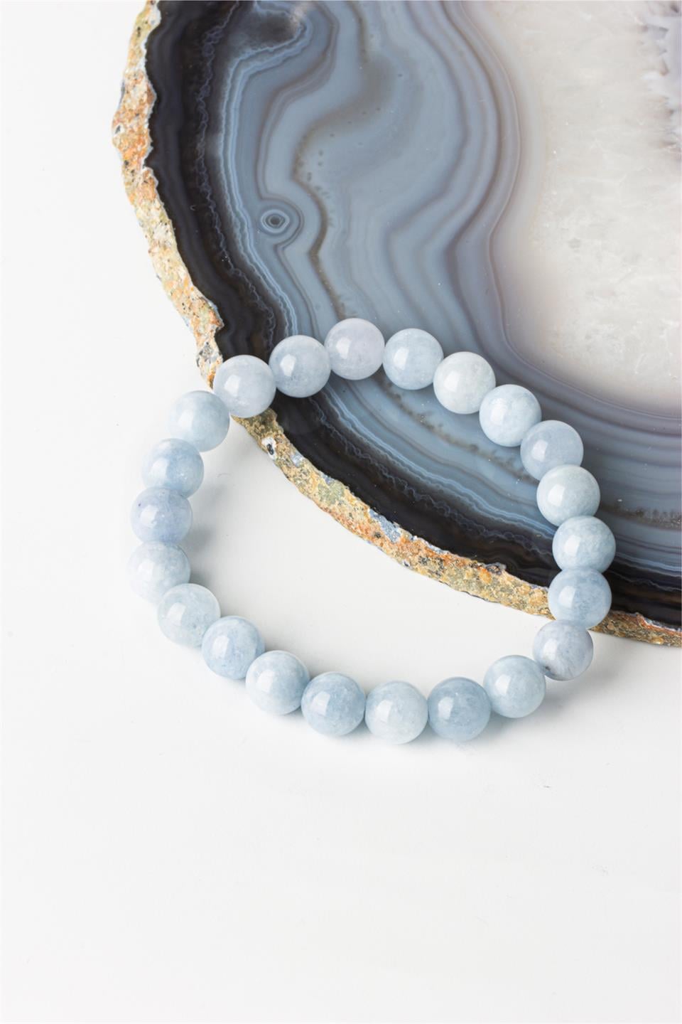 Blue Stone Küre Kesim 8 mm Bileklik