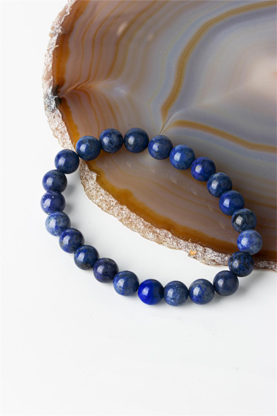 Dumortierit Küre Kesim 8 mm Bileklik