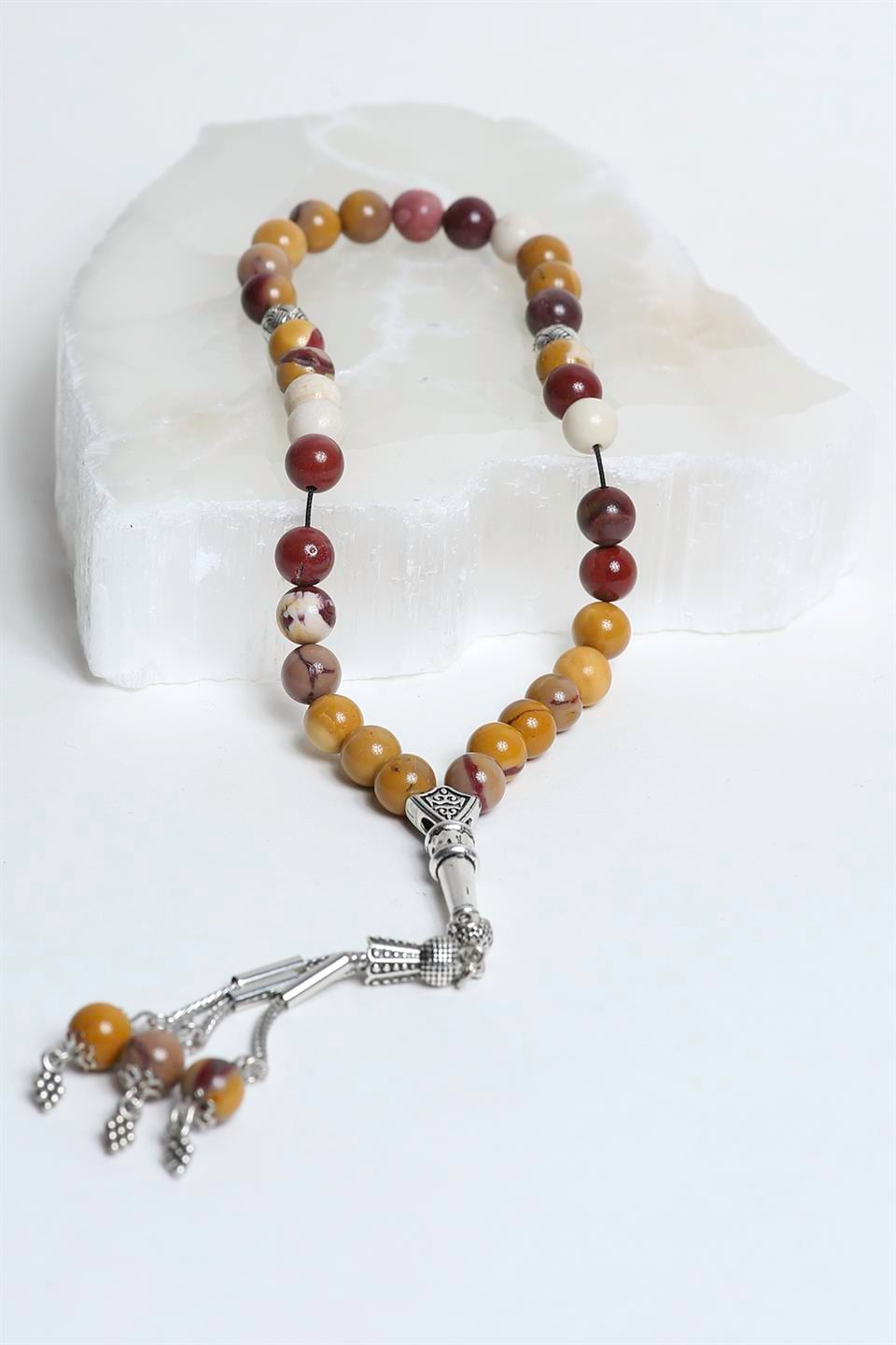 Jasper (Mokait) Küre Kesim 8 mm Doğal Taş Tesbih