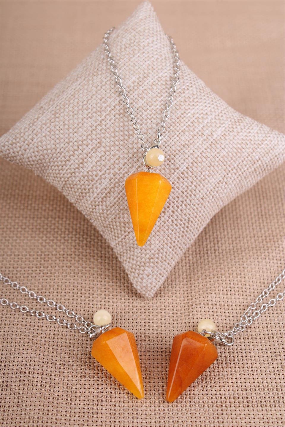 Kalsit Doğal Taş Pandül - Sarkaç