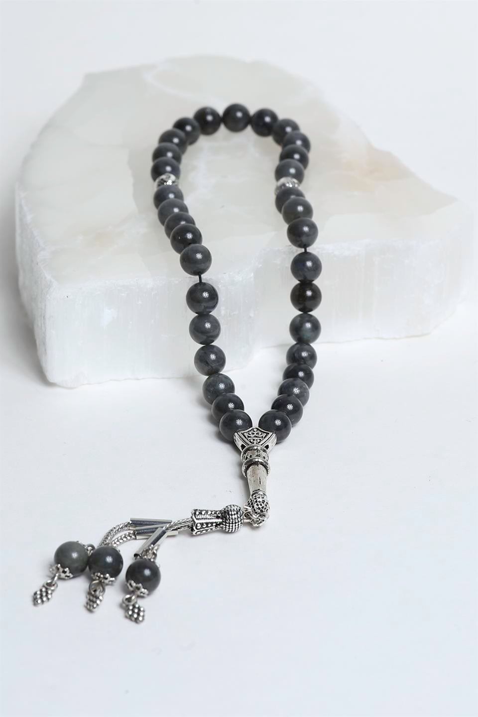 Labradorit AA Kalite Küre Kesim 8 mm Doğal Taş Tesbih