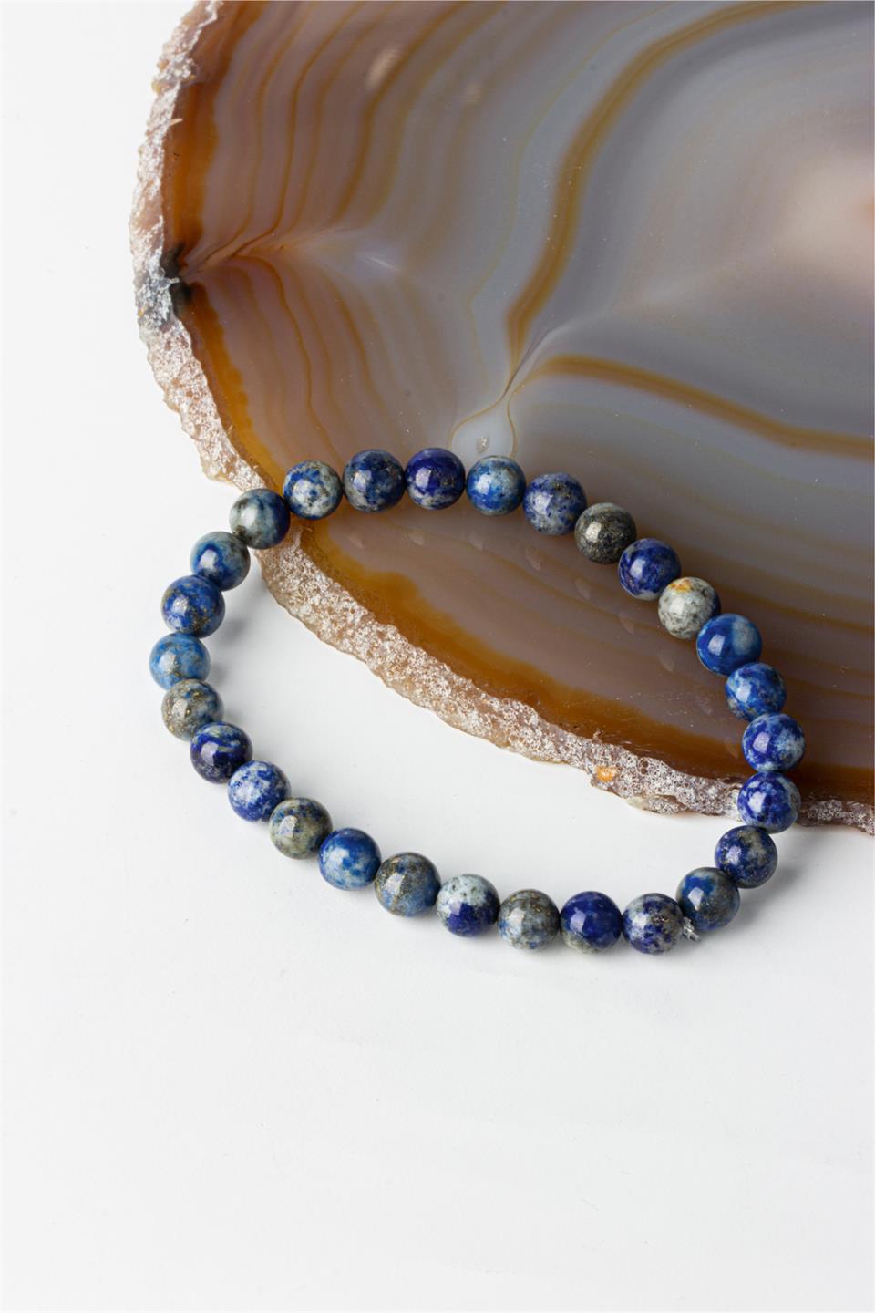 Lapis Lazuli Küre Kesim 6 mm Bileklik