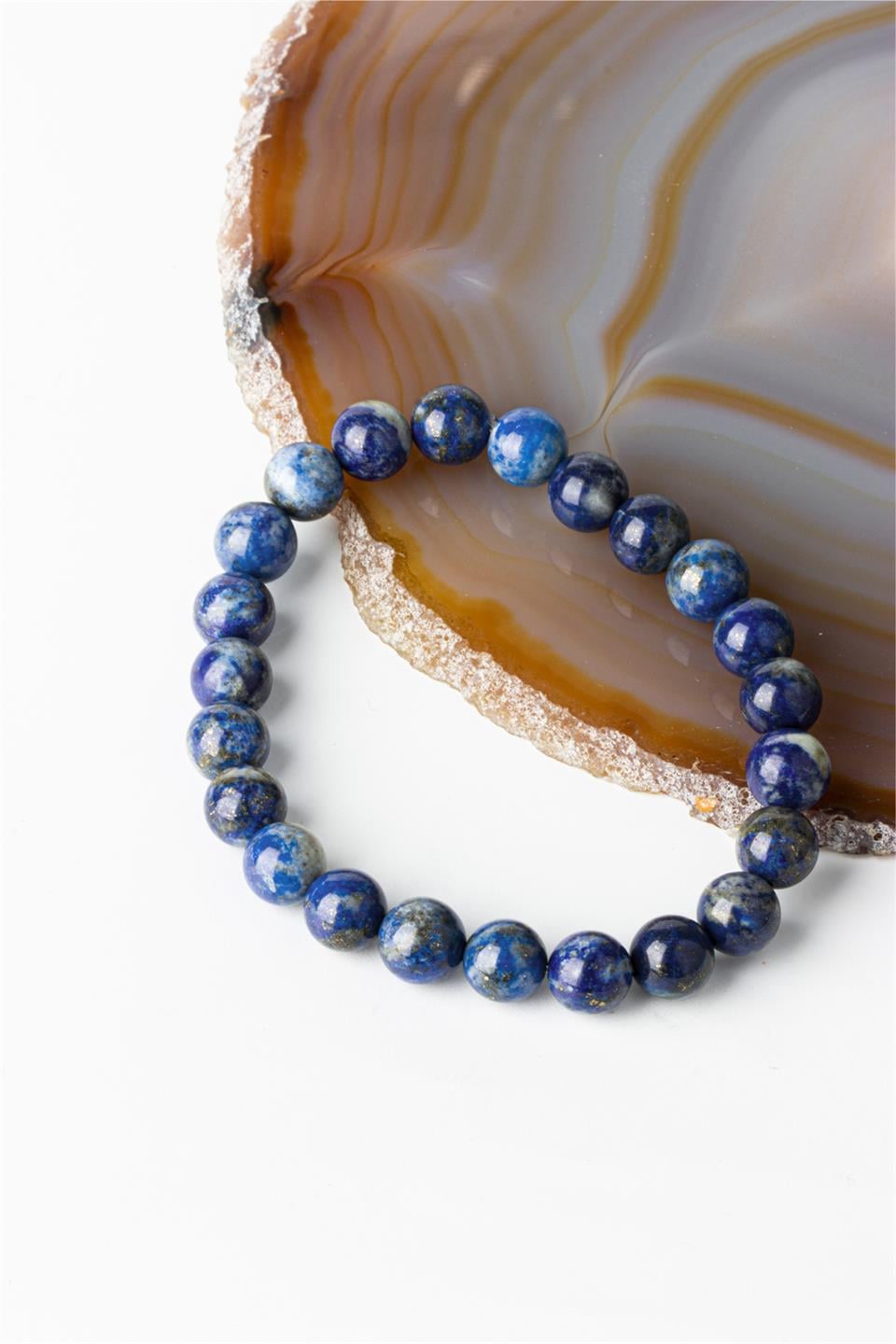 Lapis Lazuli Küre Kesim 8 mm Bileklik