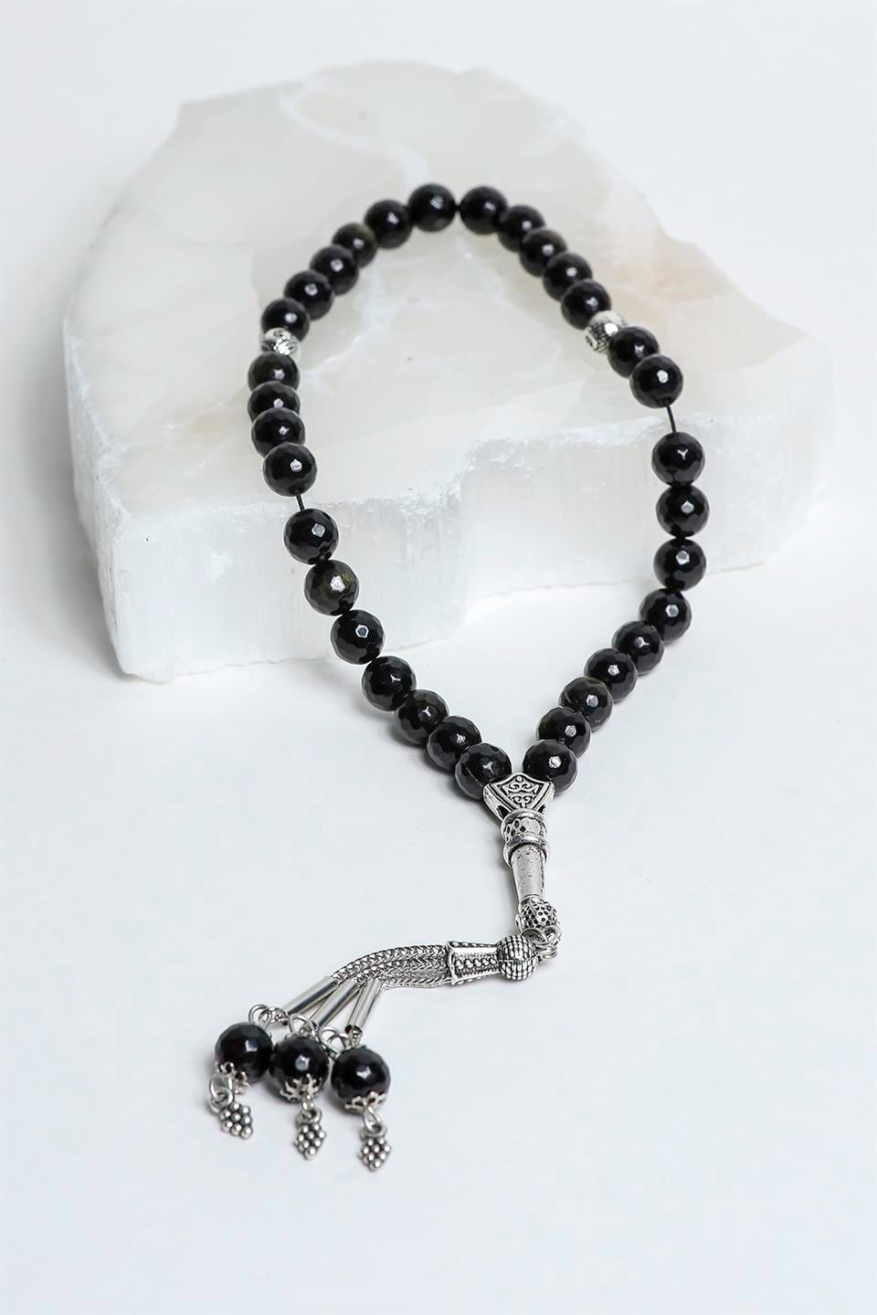 Obsidyen Gold Faset Kesim 8 mm Doğal Taş Tesbih