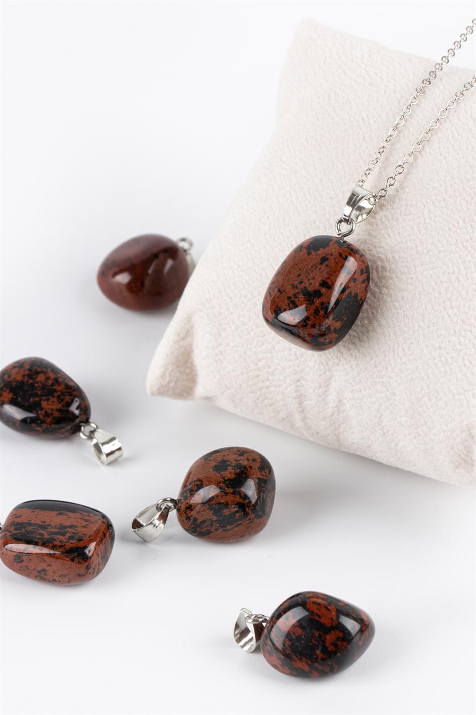 Obsidyen Tımbıl Model Kolye Ucu