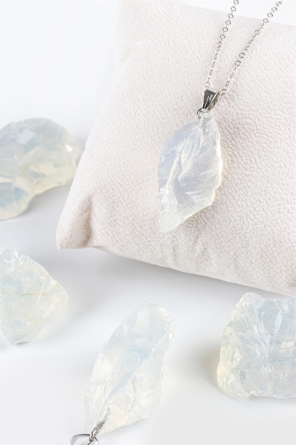 Opalit Ham Parça Kolye Ucu