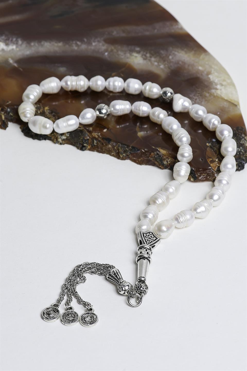 Orijinal İnci Arpa Model 7-8 mm Doğal Taş Tesbih