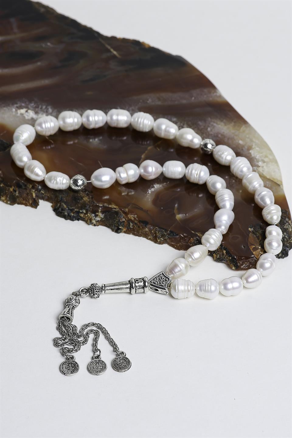 Orijinal İnci Arpa Model 9-10 mm Doğal Taş Tesbih