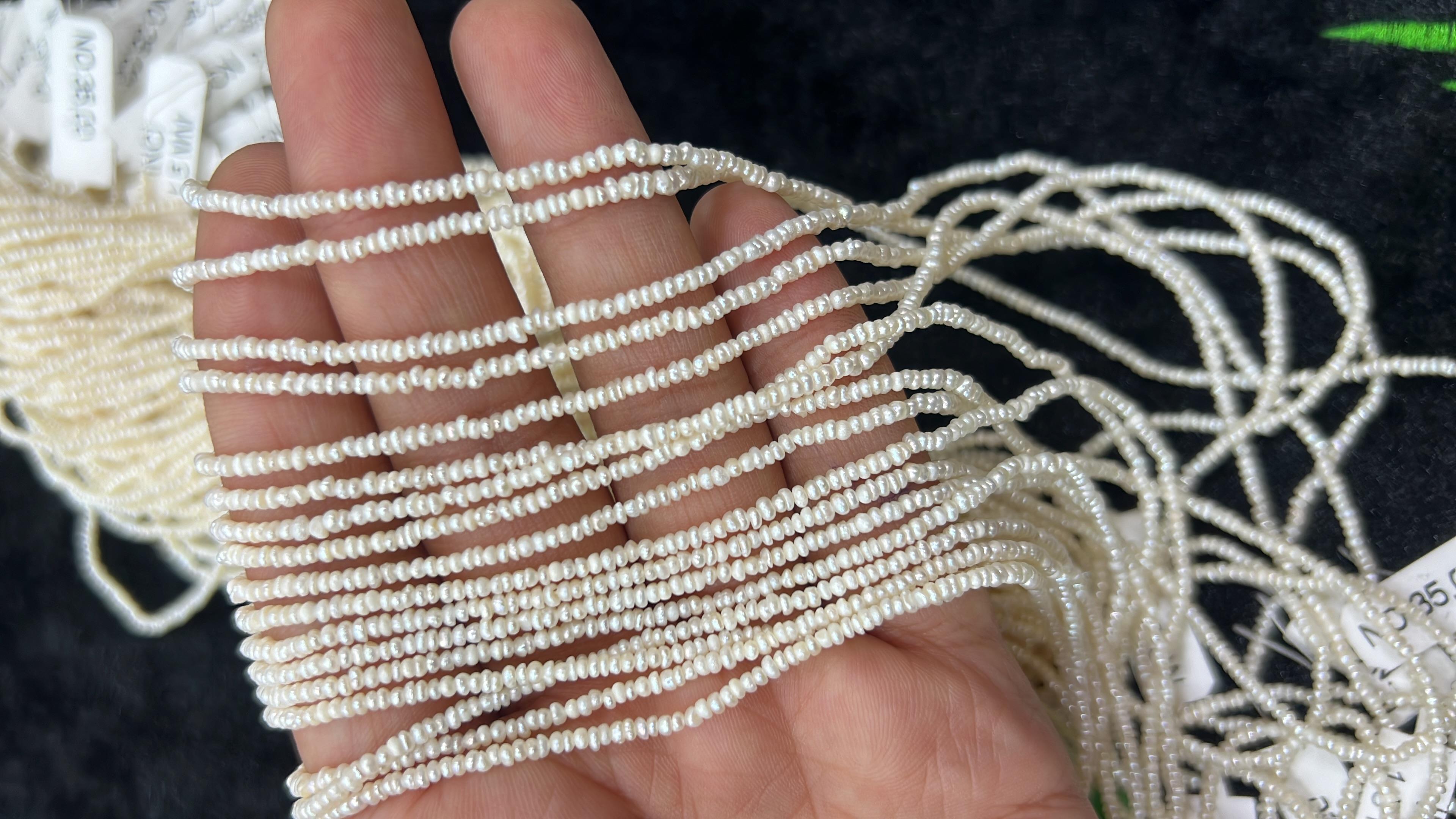 Orijinal Kum İncisi AAAA Kalite 1,5 mm Doğal Taş Dizi