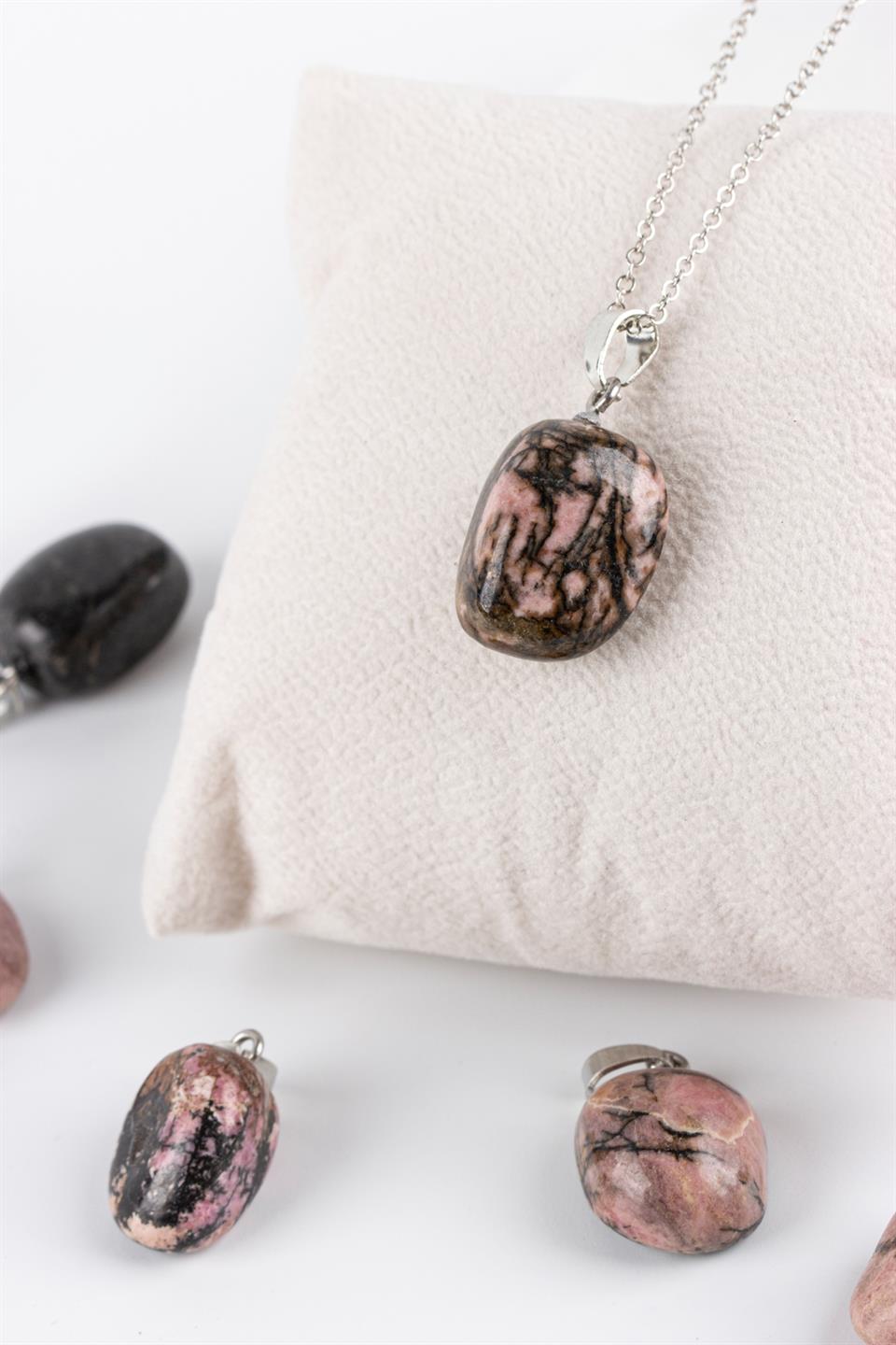 Rodonit Tımbıl Model Kolye Ucu