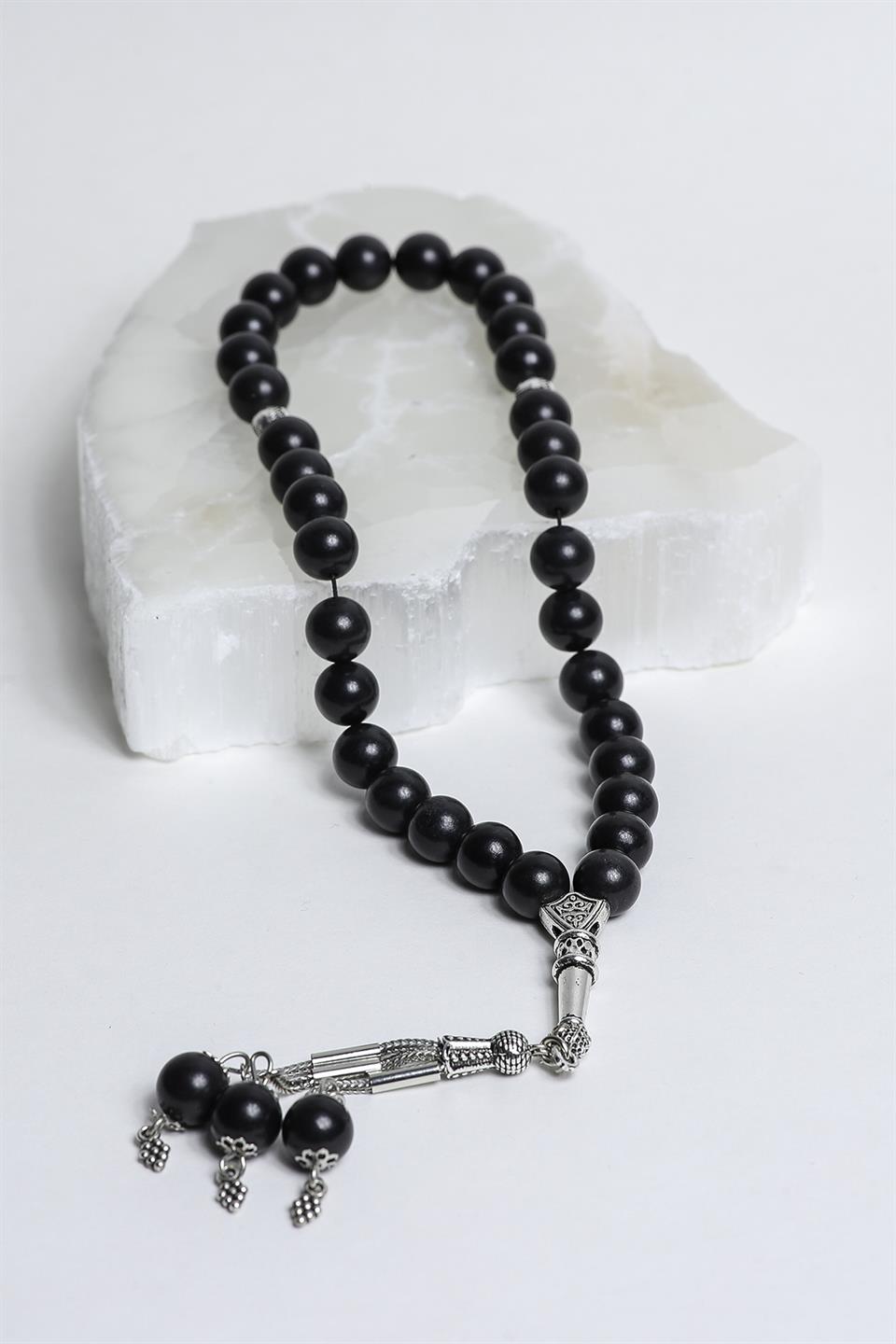 Shungite AA Kalite Küre Kesim 10 mm Doğal Taş Tesbih