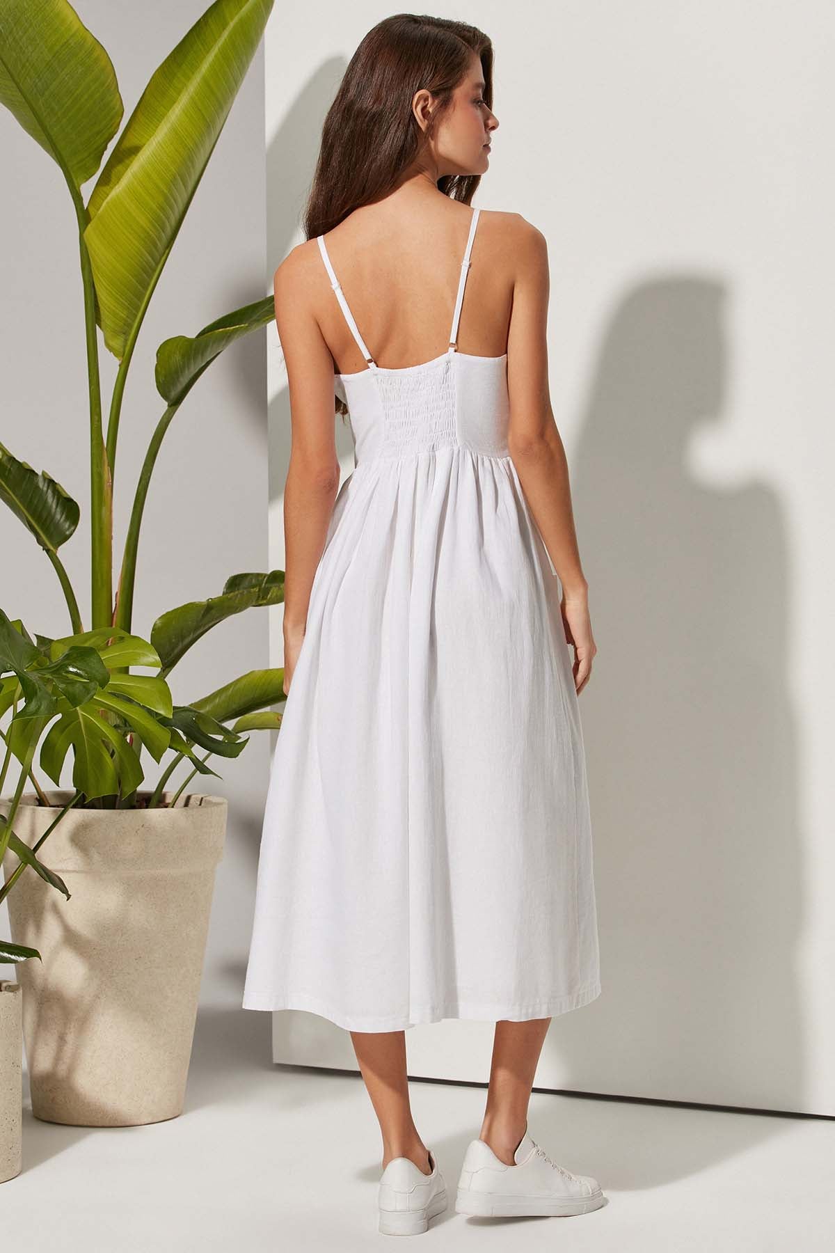 Strapless Coco Buttoned Dress