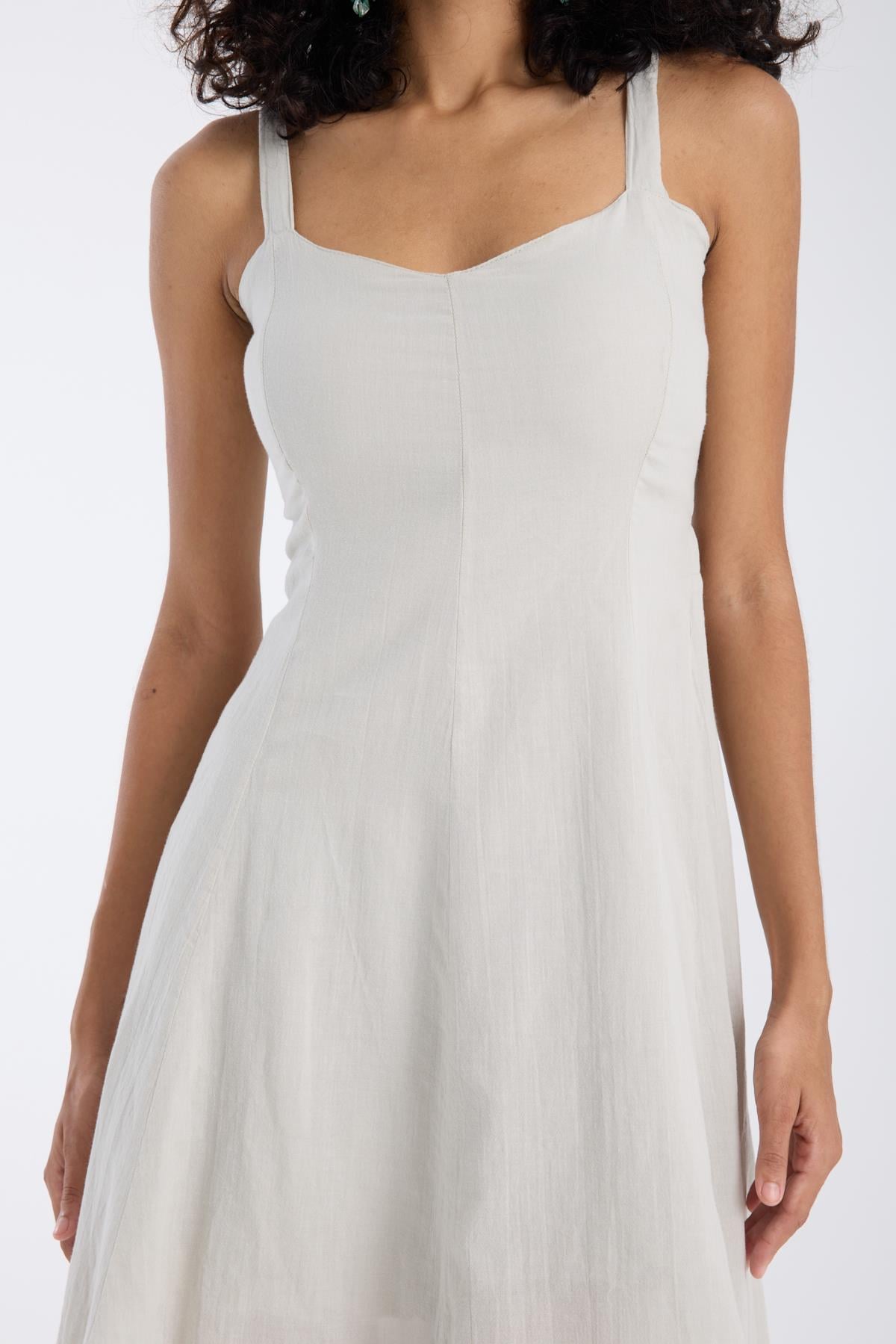 Strappy Short Gray Dress