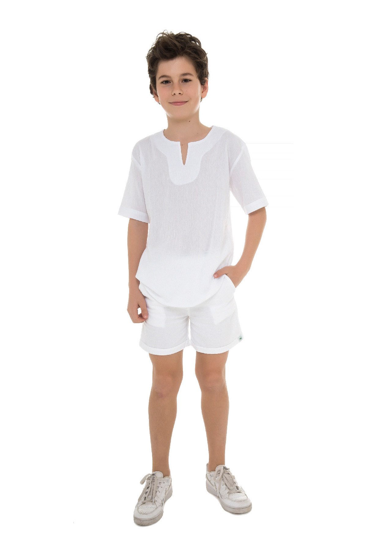 Çocuk Beyaz Şort