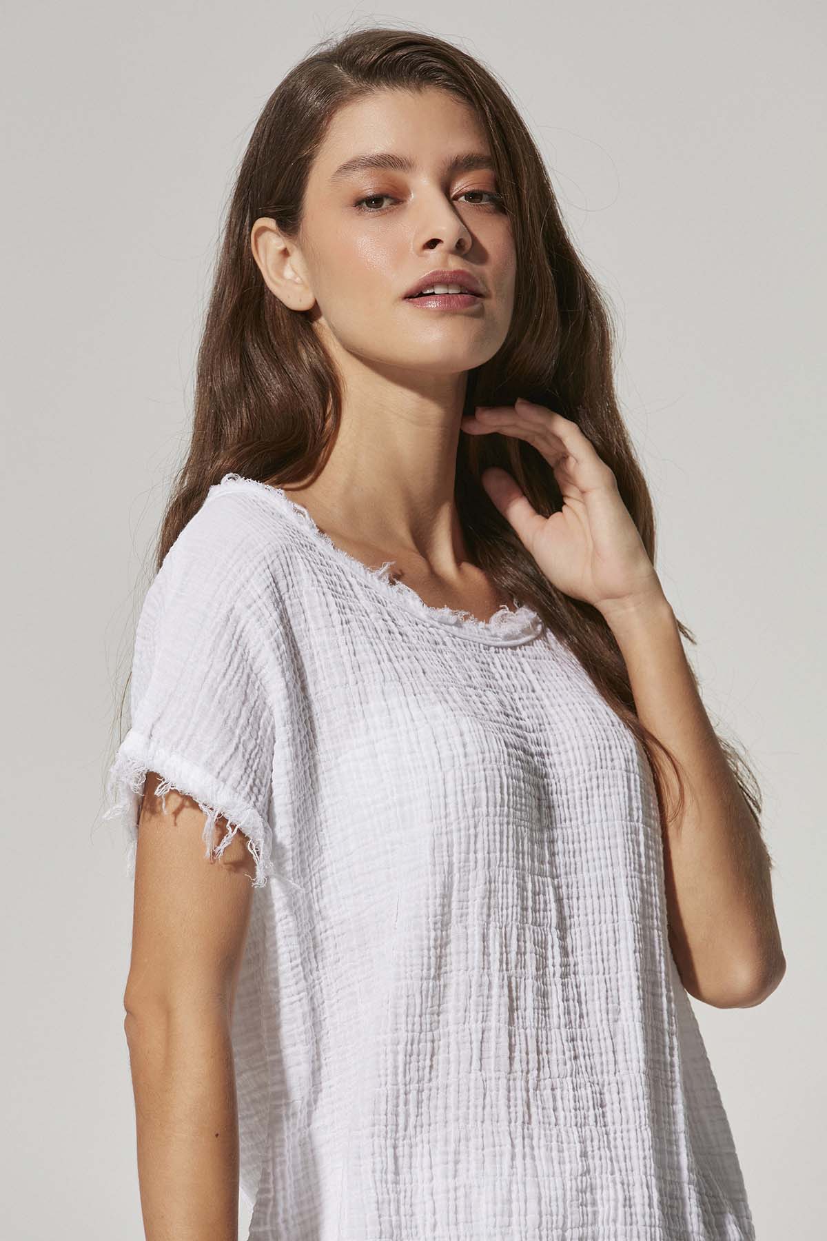 Double Face Salaş Müslin Bluz