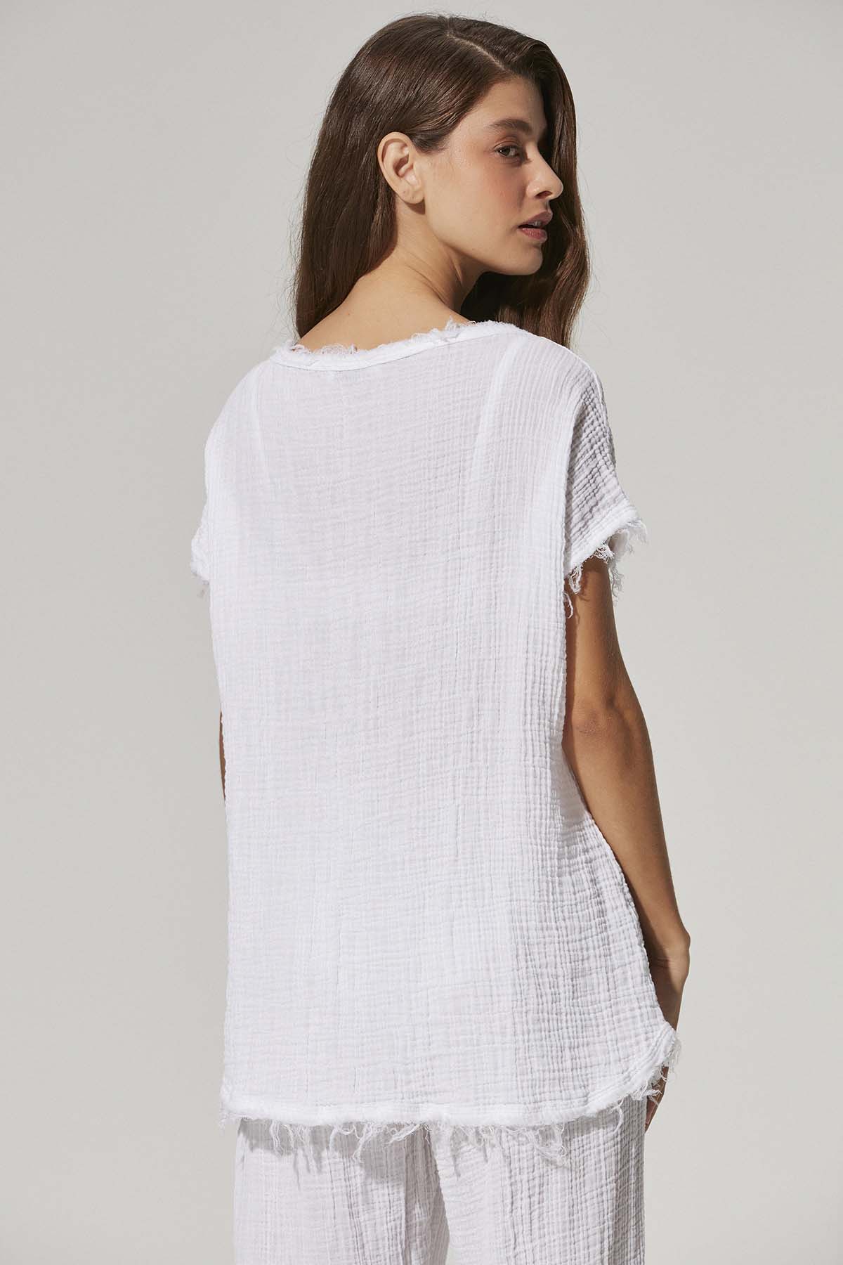 Double Face Salaş Müslin Bluz