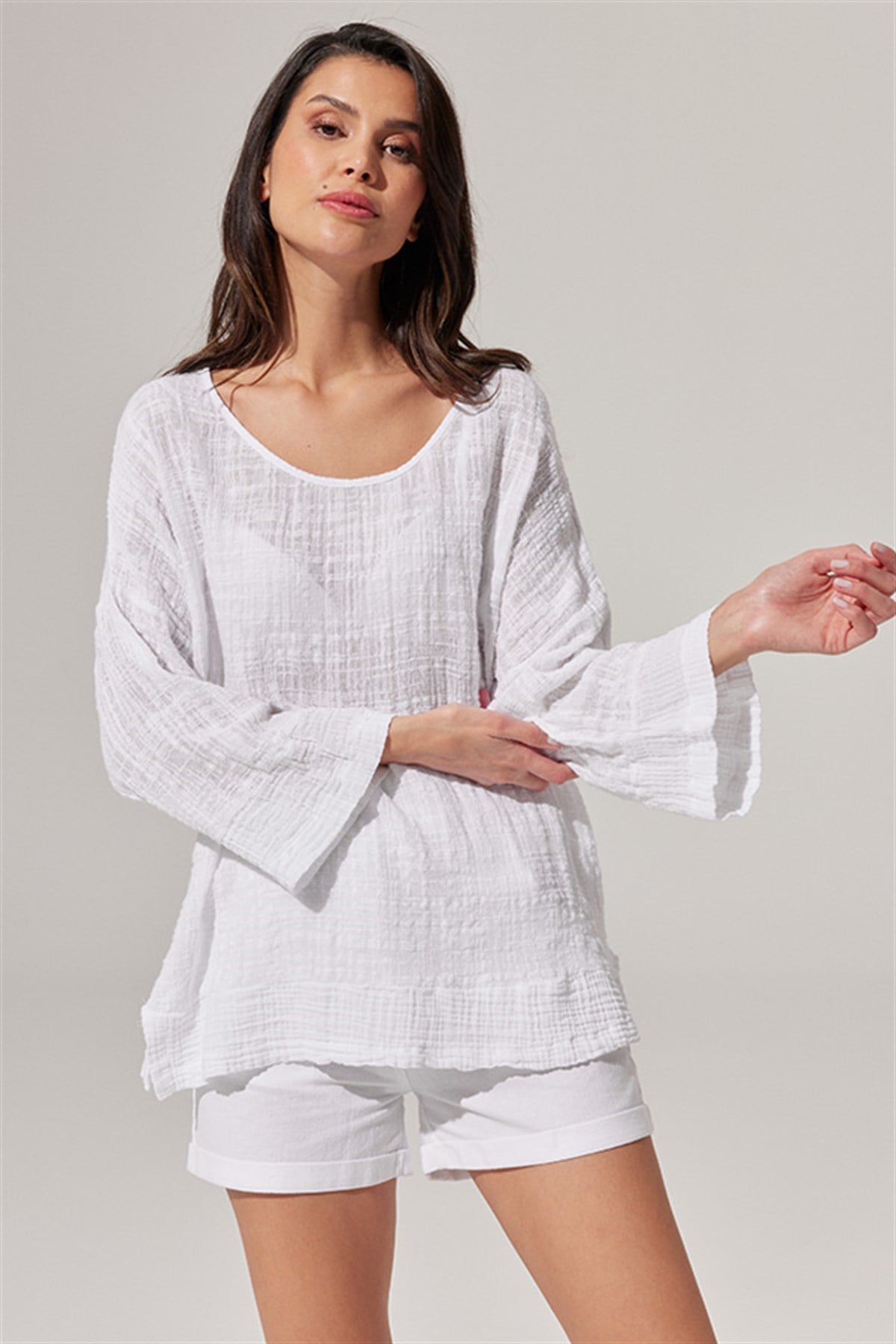 Special Fabric, DoubleFace Garni Blouse