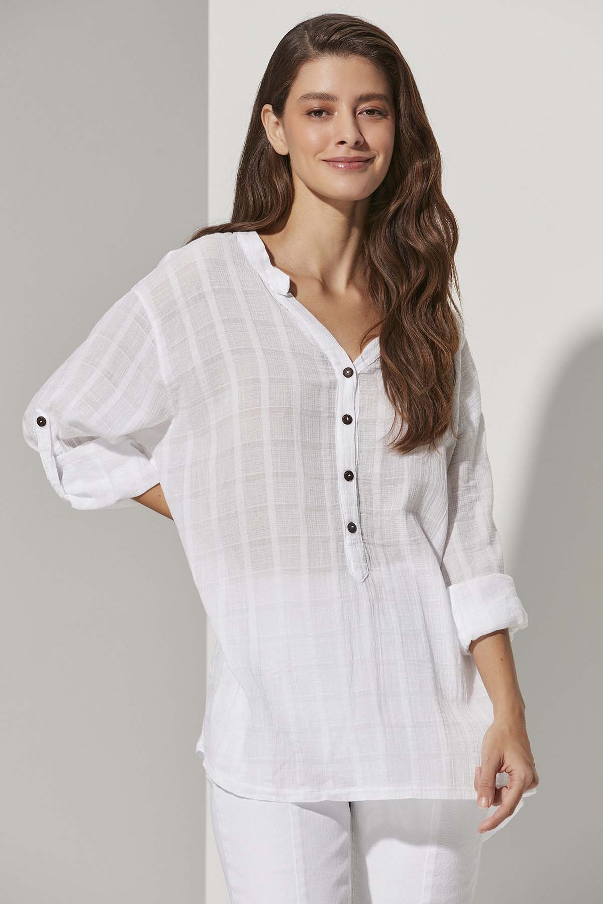 Hakim Yaka Uzun Pat Bluz