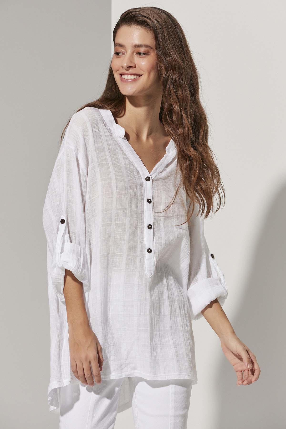 Hakim Yaka Uzun Pat Bluz