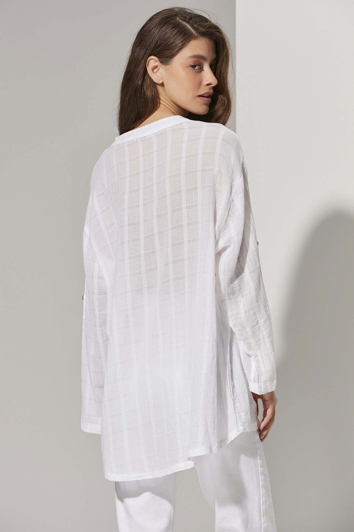 Hakim Yaka Uzun Pat Bluz