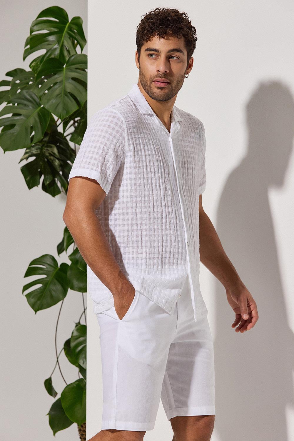 Kare Jakarlı  Resort Gömlek