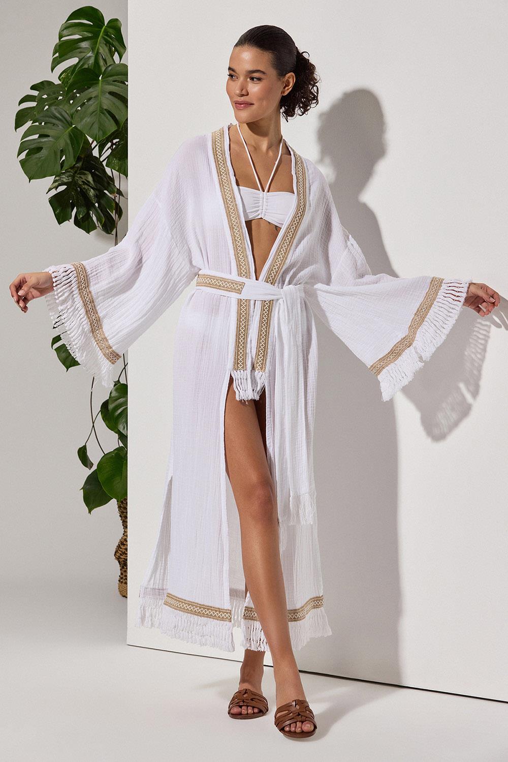 Naturel Detaylı Kimono