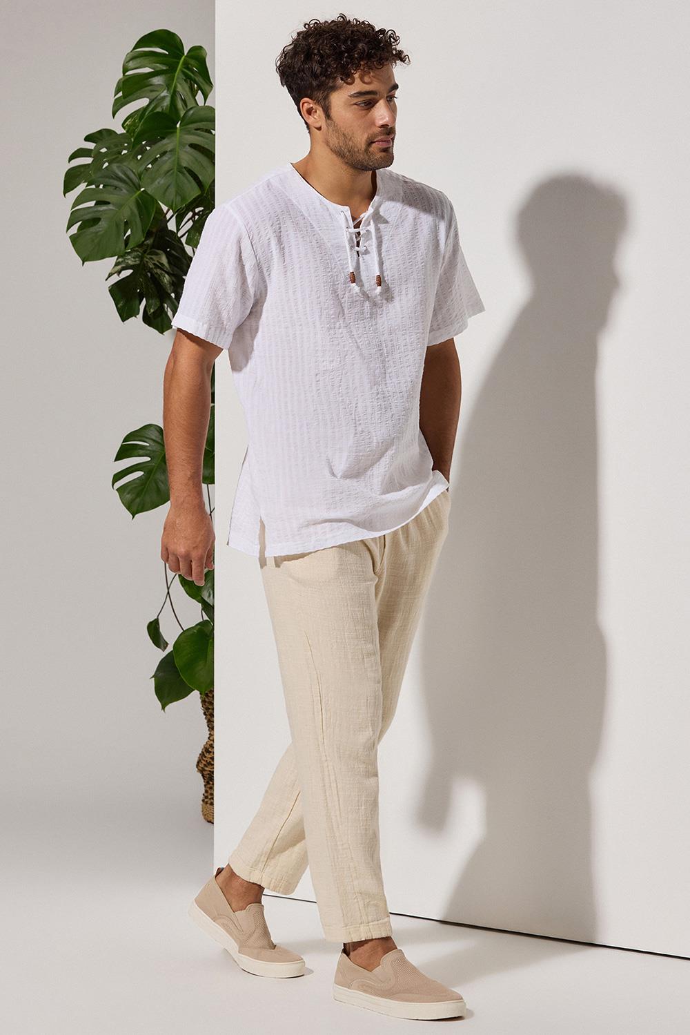 Naturel Şantuklu Erkek Pantolon