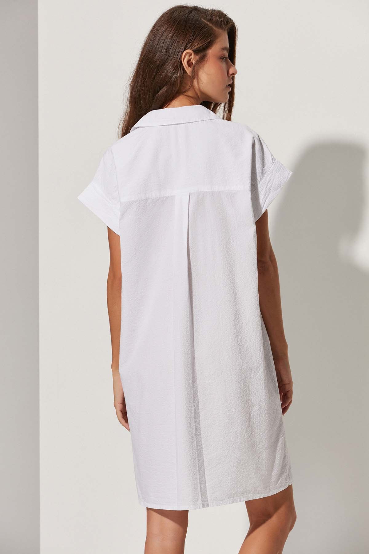 V Neck Pleated Dress